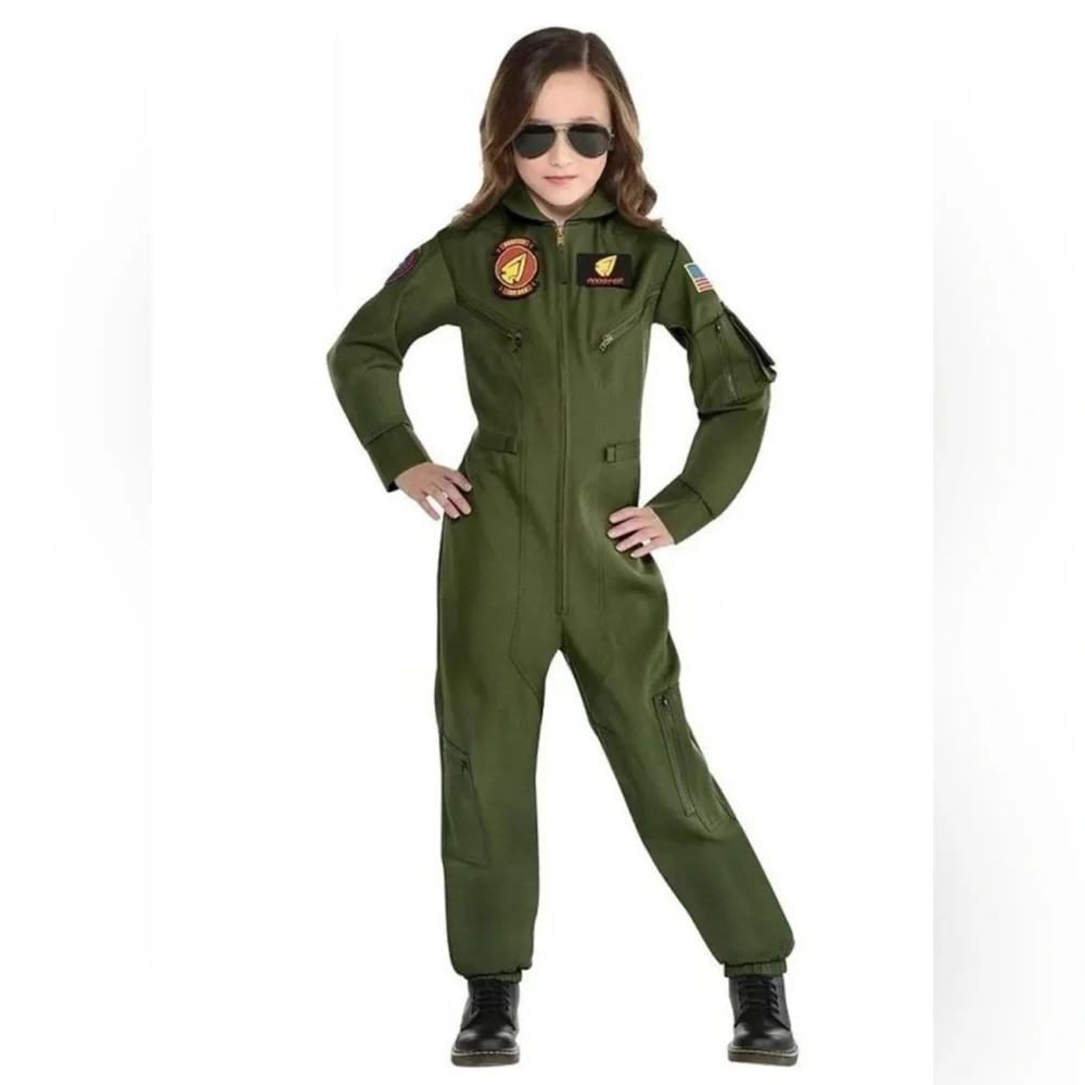 NWT • Top Gun Maverick Flight Costume w/ Interchangeable Patches • Large
